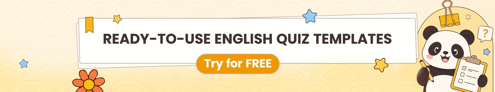 Ready-to-use English Quiz Templates